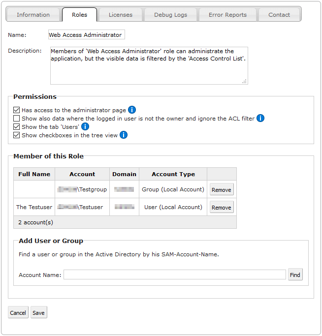 Screenshot SpaceObServer-Web-Access_Admin-Backend_Details