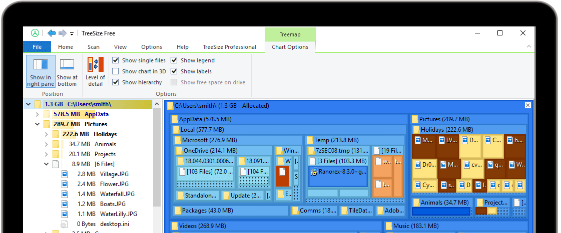 Windows 7 Portable TreeSize Free 4.7.2 full