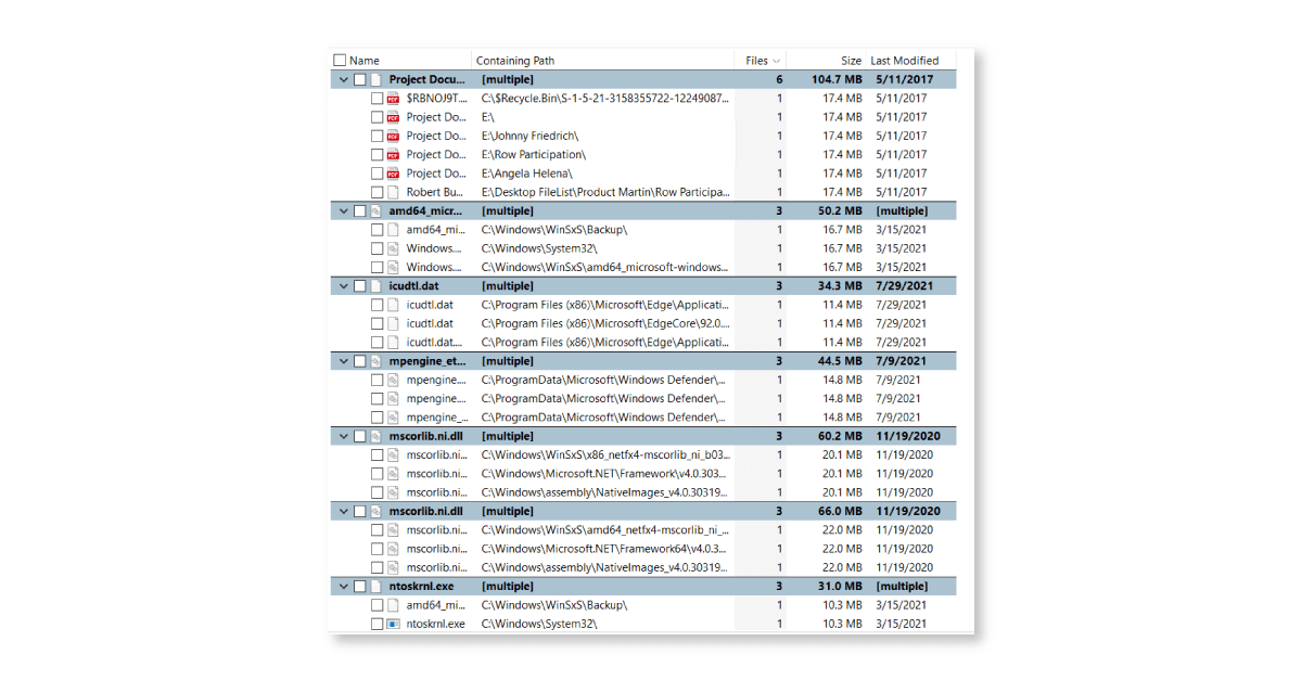 whats the easiest way to safely delete duplicate files on treesize professional 6