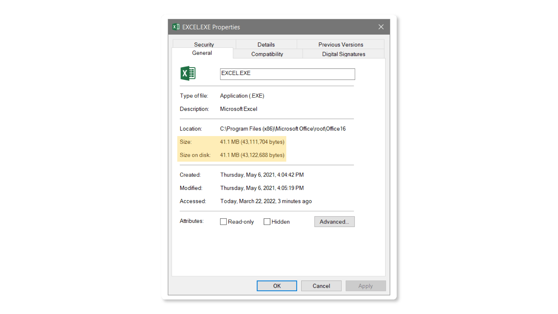TreeSize small difference between file size and allocated space