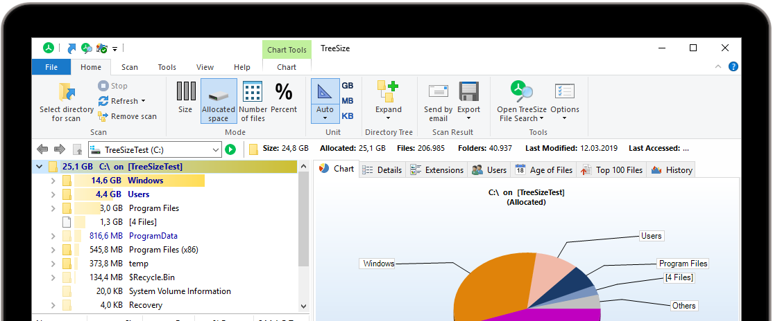 Disk Space Manager TreeSize | JAM Software