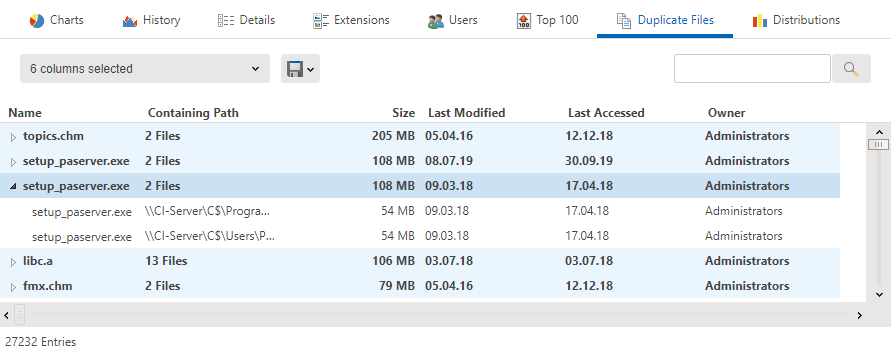 Screenshot SpaceObServer Web Access showing tab duplicate files